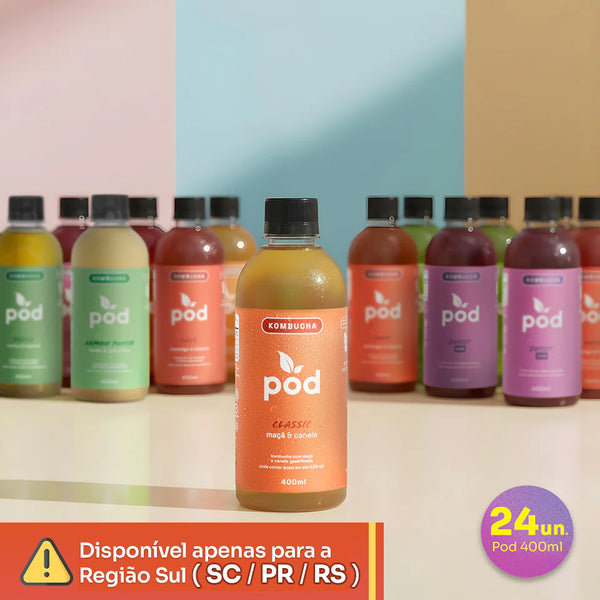 Kit 24 Kombuchas Tradicionais 400ml (SC, RS, PR)