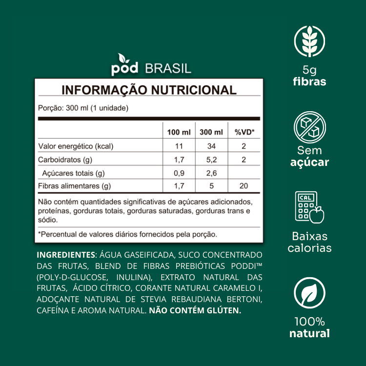 Poddi™ refrigerante prebiótico