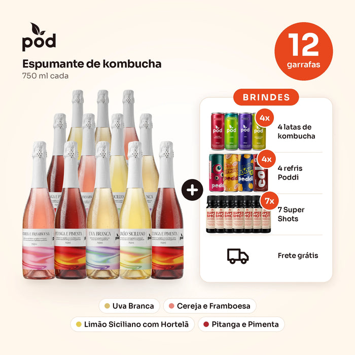 12 espumantes + R$ 156 em brindes