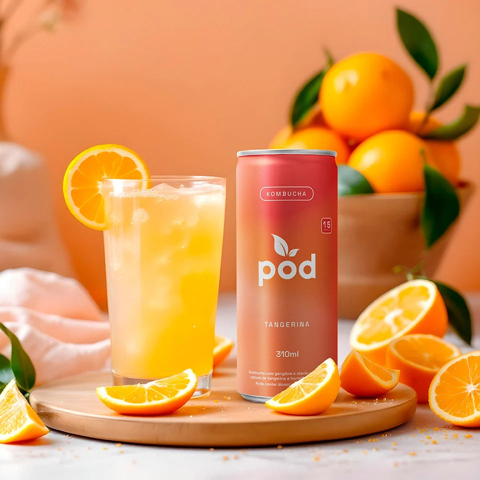 Kit 3 Kombuchas Pod 310ml Probiótico Natural Saudável